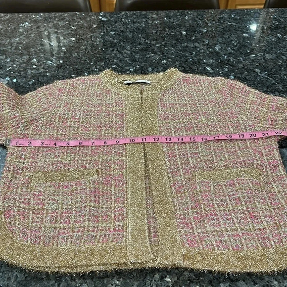 Zara CHECK KNITLurix CARDIGAN w - Picture 12 of 15